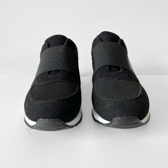 NEW! Black Wedge Slip On Sneakers, Size 38 - Picture 7 of 10